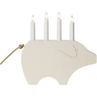 Star Trading 644-57, Figure décorative lumineuse, Blanche, IP20, 4 ampoules, E10, 12 W