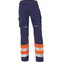 Kübler Reflectiq Hose Klasse 1 Warnorange/Dunkelblau 44