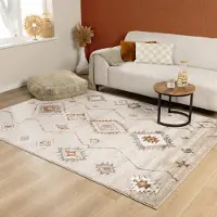FRAAI Tapis berbère - Blend Aztec Beige | 120x170 cm | Rectangulaire | Pile haute