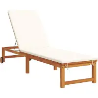 vidaXL Chaise longue en bois massif d'acacia brun