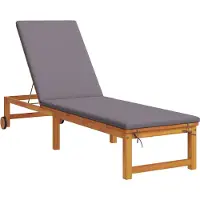 vidaXL Chaise longue marron 202 x 53 x 89 cm Bois massif d'acacia