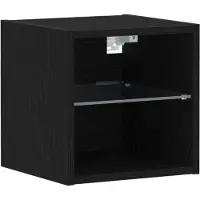 vidaXL Meuble TV Noir 30 x 28,5 x 30 cm Bois d'ingénierie