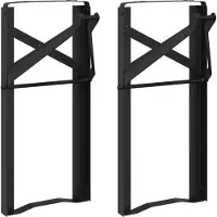 vidaXL Banc de bière Pattes 2 pcs Pliables Acier Noir Émaillé