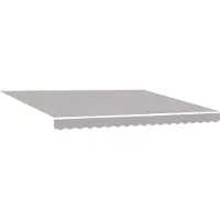 vidaXL Store à enrouleur gris clair 400 x 350 cm en tissu et aluminium