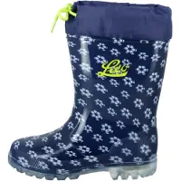 Lico Bottes en caoutchouc 'Power Blinky' marine / citron vert / blanc