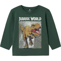 Name it T-Shirt 'NMMJurassic World' umbra / sapin / noir / blanc cassé