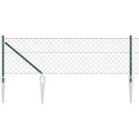 vidaXL Clôture en fil de fer soudé avec pointes, 25 x 0,6 m (L x H)