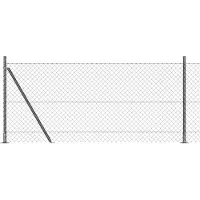 vidaXL Clôture en fil de fer soudé avec socle en béton 25 x 0,8 m (L x H)