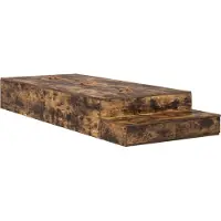 vidaXL Cadre de lit de rangement Chêne fumé 90 cm Bois composite