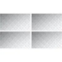 vidaXL Escalier Escalier à angle droit 4 pcs Argent 90 x 50 cm Aluminium