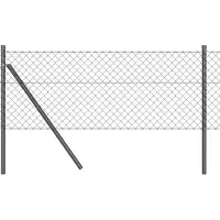 vidaXL Clôture en fil barbelé à fixer au sol, 10 x 0,6 m, gris