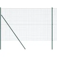 vidaXL Clôture extérieure en fil soudé « Boden Fix » 25 x 1,5 m, filet vert