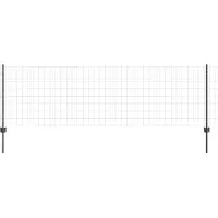 vidaXL Clôture et Poteau Gris 0,8 x 10 m Acier