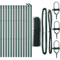 vidaXL Pied de clôture hexagonal stable, 25 x 0,5 m, filet de couleur vert forêt