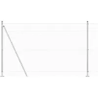 vidaXL Clôture en fil métallique soudé avec socle en béton, 10 x 1,6 m, couleur argent, type treillis