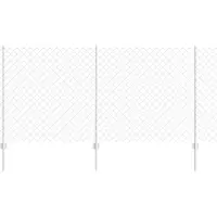 vidaXL Clôture en fil métallique avec poteaux, 10 x 1,2 m, acier galvanisé, couleur argent