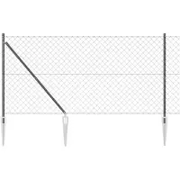vidaXL Clôture en fil soudé avec pointes 25 x 1,4 m (L x H)