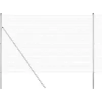 vidaXL Clôture de sécurité pour l'extérieur, fil barbelé, fixation au sol, 50 x 1,6 m, argent, maille