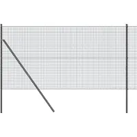 vidaXL Clôture extérieure en fil soudé à fixation au sol 50 x 1,2 m, gris, treillis