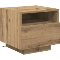 vidaXL Meuble de Chevet avec tiroir chêne artisanal 40 x 39 x 37 cm