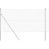 vidaXL Clôture en fil métallique soudé, ancrée au sol, 25 x 1,2 m, couleur argent