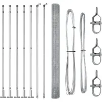 vidaXL Clôture en fil de fer soudé avec socle en béton 10 x 1,5 m (L x H)