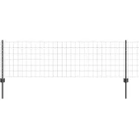 vidaXL Clôture européenne avec poteaux, 10 x 0,6 m, acier revêtu de PVC, gris
