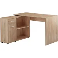 Wohnling Bureau d'angle avec étagère sonoma 120 x 75,5 x 106,5 cm |