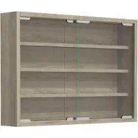 VCM Bois verre suspendu vitrine murale collectionneur vitrine Agisa M