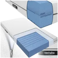 TecTake Matelas 2-en-1 SKY en tissu mesh 3D avec 2 degrés de fermeté - 90 x 190 cm