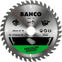 Bahco Lame De Scie Circulaire à Pointe En Carbure Cémenté Avec 24 Dents Et Denture Moyenne Pour Les Matériaux En Bois 250 Mm