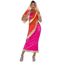 MOM Hindu Woman With Skirt Shirt And Chal Costume Rose M Enfants