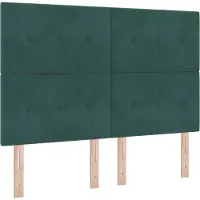 vidaXL Tête de lit vert foncé 144 cm velours