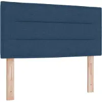 vidaXL Tête de lit bleue 90 cm en tissu