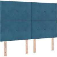 vidaXL Tête de lit bleu foncé 144 cm velours