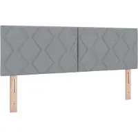 vidaXL Tête de lit gris clair 160 cm Tissu