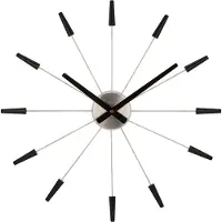 Nextime - 2610ZW - Horloge Murale - 58cm - noir - Plug Inn