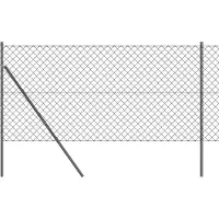 vidaXL Ground Fix Clôture en fil de fer soudé 10 x 1,2 m Gris
