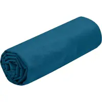 Stof - Drap Housse -Taille 180x200 cm Grand Bonnet 30 cm -100% Coton certifié Oeko-Tex - Couleur Pétrole -Modèle Eden - Linge de Lit pour Maison - Doux et Confortable pour Nid Douillet