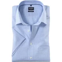 Olymp Luxor Modern Fit Chemise bleu, Carreau vichy