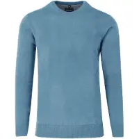 MARVELIS Casual Regular Fit Pull-over Col rond bleu clair, Unicolore