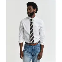 Gant pour homme. 3000300 Pinpoint Oxford Regular Fit Shirt white (4XL), Blanc, Casuel, Coton, Manche longue