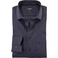 Olymp Luxor Modern Fit Chemise marine, Faux uni