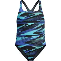 Speedo Hyperboom Allover Medalist Swimsuit Bleu 7-8 Years Fille