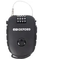 Oxford Retra 120cm Serrure combinée avec câble rétractable