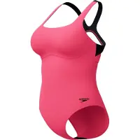 Speedo Femmes, Maillot de bain, Flex Band Swimsuit with Built, Pink, (42, 46)