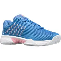 K-Swiss Chaussures de Tennis K Swiss Women Hypercourt Express 2 HB Silver Lake Blue White Orchid Pink-Taille 39,5