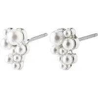 Pilgrim Boucles d'oreilles 'Relando' argent / blanc perle