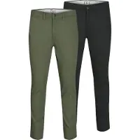 Jack & Jones Pantalon chino 'Macro Dave' vert pastel / noir