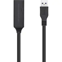 Aisens - A105-0407 - USB 3.0 Verlängerungskabel mit Verstärker, Type A/M-A/H, Schwarz, 5.0M